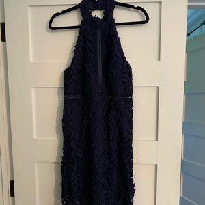 Bardot midi cocktail dress